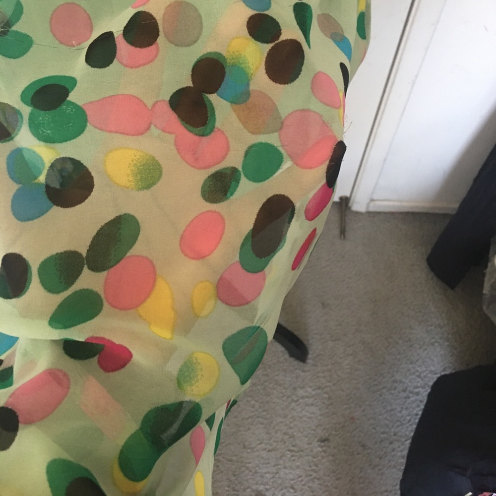 🚨 5/$20 Adorable multi-color polka dot green dress - Picture 5 of 13